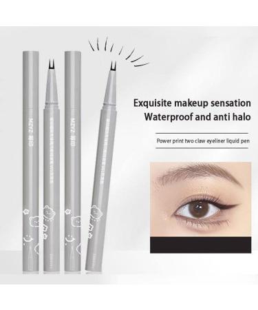 Double Tip Waterproof Lower Eyelash Pencil - Anti-Smudge Natural Liquid Pen - Super Slim Eye Liner in Brown and Black - Buy Online on GoSupps.com