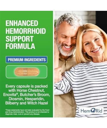 Buy HemRid Plus Advanced Herbal Comfort Formula - 90 Veggie Capsules with Horse Chestnut & Witch Hazel | Enhanced Comfort & Wellness - Made in USA - Buy Online on GoSupps.com
