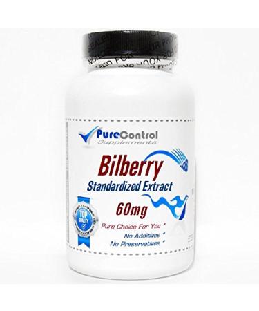 Bilberry Standardized Extract 60mg // 200 Capsules // Pure // by PureControl Supplements