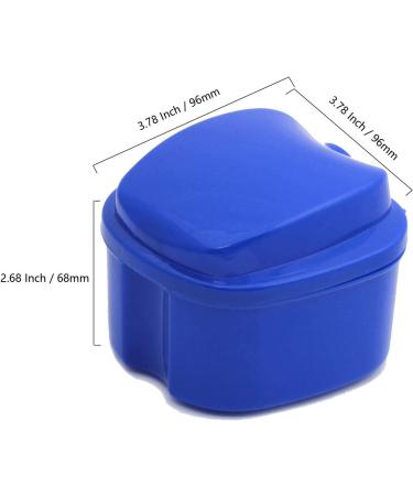 Retainer Case Portable Denture Box Easy-Clean Orthodontic Case Dental Braces Storage for Invisible Aligner False Teeth Container Mouth Guard Case Retainer Cleaner Holder (Dark Blue) - Buy Online on GoSupps.com