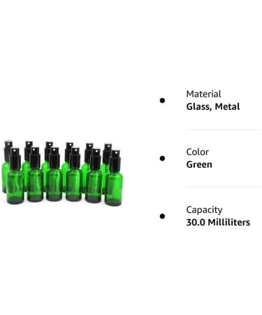 Yizhao Green Spray Bottle - 30ml Glass Atomizer for Essential Oils Cosmetics Cleaning Aromatherapy | 18pcs Set - Buy Online on GoSupps.com