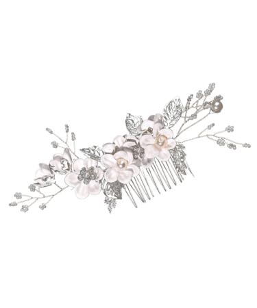 FRCOLOR Hair Comb Rhinestone Hair Barrette Bridal Shower Headpiece Crystal Hair Rhinestone Hair Accessories Bride Headpiece Flower Girl Tiara Crystal Flower Girl Child Zinc Alloy Wedding