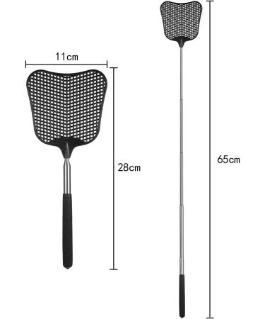 Extendable Fly Swatter 3 Pcs Durable Heavy Duty Plastic Manual Swat Pest Swatter with Extendable Stainless Steel Handle for Office Home School Swat Pest Fly(Black Red Blue) - Buy Online on GoSupps.com