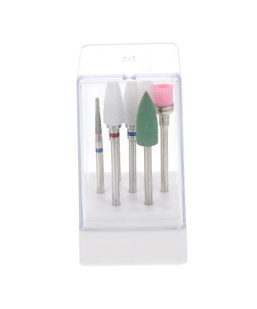 Beaupretty 1 Set Nail Clipper Grinding Head Diamond Carbide Nail Drill bit Manicure Tools Nail Drill bits Nails Gel polishing Tool Manicure Grinding Heads Suite Pedicure Ceramic