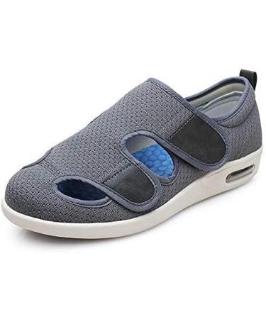 QDCZDQ Women's Diabetic Air Cushion Walking Shoes - Lightweight Adjustable Elderly Sneakers for Swollen Feet - Gris, Size 7 US - Buy Online on GoSupps.com