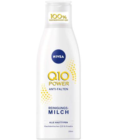 NIVEA Q10 Power Cleansing Milk for Young and Exfoliating Skin 6 x 200 ml Bottles
