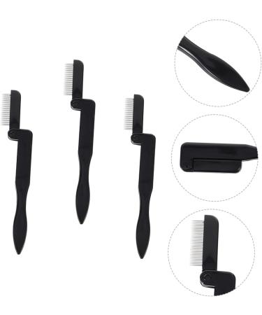 FRCOLOR 3pcs Folding Eyelash Comb Set - Eyelash & Eyebrow Shaping Lengthening Hair Separator Brush - Curly Eyelash Steel Comb - Buy Online on GoSupps.com