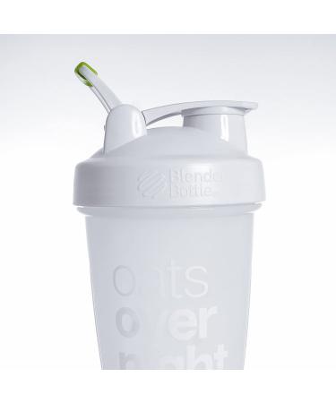 Oats Overnight BlenderBottle - Customized for Overnight Oats - NO Whisk Ball - Milk Fill Line - Clear/White/Green - 20-Ounce Loop Top - Buy Online on GoSupps.com