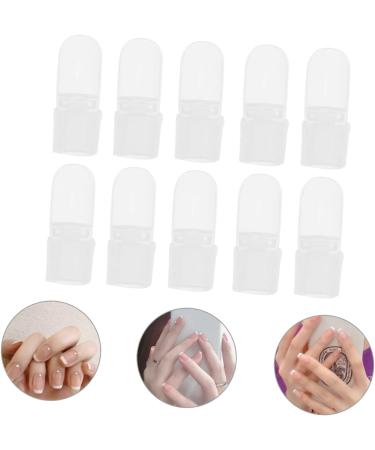 HAKIDZEL Nail Monomer Dish 20pcs Nail Case Nail for Nails Nail Gel Nail Polish Cover Nail Remover Caps Hide Money Latex Nail Guard Manicure Protector Cuticle Guard Milk Plastic Reusable - Buy Online on GoSupps.com