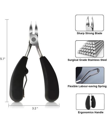 Toe Nail Clippers Trimmer Fingernail Cutter Fit For Thick Nails And Ingrown Toenail Fungus Nails Non - Slip Double Handle Safe And Reliable Nail Cutters - Buy Online on GoSupps.com