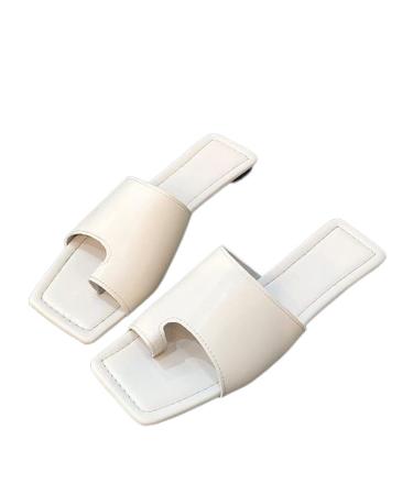 MisFun Bunion Sandals for Women Breathable Non-Slip Orthotic Flat Sole Sandals Orthopedic Large Toe Bone Correction Orthotic Sandals Suitable for Travel Outdoor 7 White