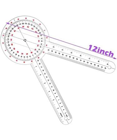 Louttary 1 Piece Transparent Orthopaedic Square Plastic Instrument 360 Degree Band Dental Ruler 12 - Buy Online on GoSupps.com