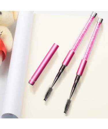 HESSION Eyelashes Comb Curlers Makeup Brush Mascara Brush Make Up Wands Eyebrow Brush with Cap Travel Accessories (HOT PINK) - Buy Online on GoSupps.com