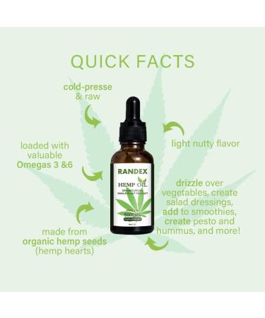 (2 Pack) 5000mg Organic Cold-Pressed Hemp Oil - Rich in Omega 3-6-9 - Natural Hemp Drops - Made in USA - Buy Online on GoSupps.com