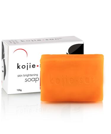 Kojie San Skin Brightening Soap - Original Kojic Acid Soap for Face & Body - Cosmetic Soap for Beautifully Fresh Skin (135g Bar)