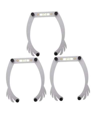 FOMIYES 3pcs Eye Brow Shaping Kit White Eyebrow Shaper Kit String Aluminum Alloy Eyebrow Line