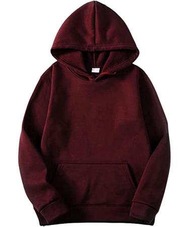 Winter Fleece Men's Sweatshirt and Sweatpants Set - Wine | Hoodie Joggers Tracksuit | Size Large - Buy Online on GoSupps.com