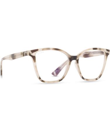 Shop DIFF Blue Light Blocking Reading Glasses - Lightweight Oversized Women's Eyewear in Cream Tortoise 2.0x - Buy Online on GoSupps.com
