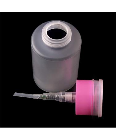 Push-Down Donor 150ml Nail Polish Remover Pump Bottle - Empty Pink Alcohol & Oil Liquid Dispenser - Buy Online on GoSupps.com