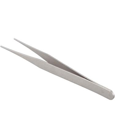 Josenidny Stainless Steel Pointed Straight Tweezers - 4.5 Inch Silver - Precision Beauty Tools for Eyebrows & Splinters - International Shipping Available - Buy Online on GoSupps.com