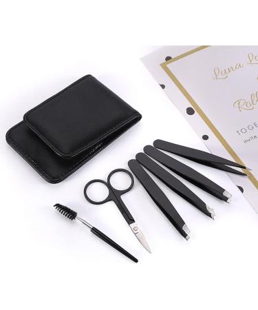 Voko 6-Part Stainless Steel Eyebrow Tweezers Set for Men & Women - Precision Hair Removal & Eyebrow Trimming - Buy Online on GoSupps.com