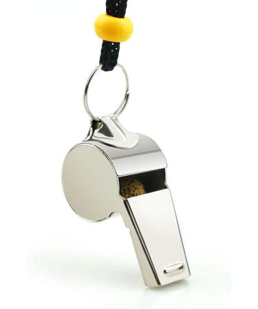 2 Pack Stainless Steel Sports Whistles with Lanyard - Loud Crisp Sound for Coaches and Referees - Buy Online on GoSupps.com