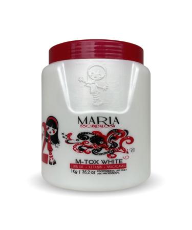 | M-Tox White Hair Treatment | Reduce Volume & Frizz | Ojon + Ketanin + Macadamia | Intensive Hydration and Shine | 1000 gr / 35.2 oz.