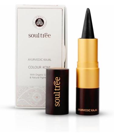 SOULTREE Ayurvedic Pure Black Kajal 011 - 3g | Natural Eye Makeup - Buy Online on GoSupps.com