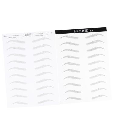 BIUDECO 2 Pairs Makeup Supplies Artificial Eyebrow Patch Eyebrow Stickers Makeup Tools Water Proof 6d