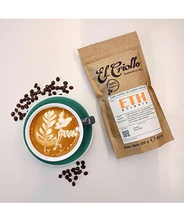 Caf en grains d' thiopie - Caf s El Criollo | Vari t Limu | Caf de sp cialit 100% Arabica et torr fi naturellement | Paquet de 4x250gr (1kg) - Buy Online on GoSupps.com