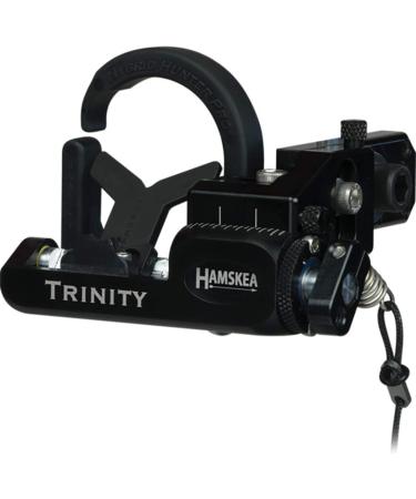 HAMSKEA Archery Solutions Trinity Hunter Left-Handed/Right-Handed Micro Tune Arrow Rest for Bowhunting Right Hand Black