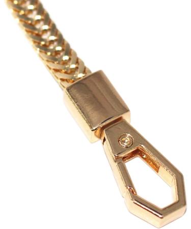Model Worker Iron Flat Chain Strap Purse Chain Straps Handbag Chains Shoulder Cross Body Replacement Snake Bone Chain Straps with Metal Buckles (47"  Gold) 47" Gold - Buy Online on GoSupps.com