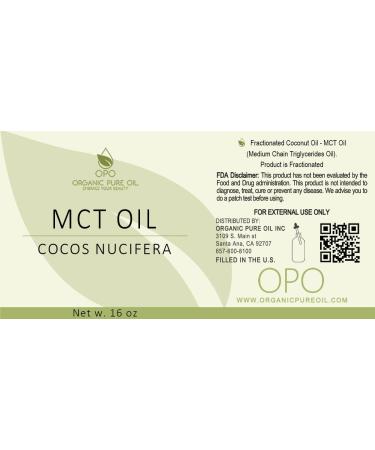 Fractionated Coconut Oil - 100% Pure MCT Carrier Oil Non-GMO Fair Trade Vegan - 16 oz for Skin Hair & Body Care - Buy Online on GoSupps.com
