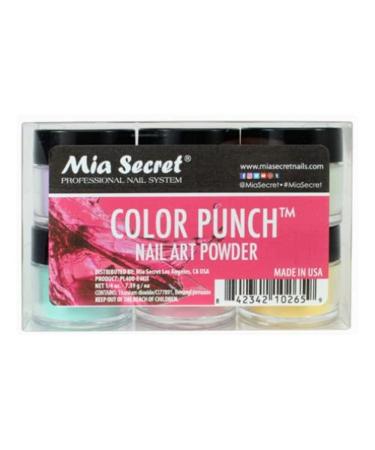 Mia Secret Professional Nail System PUNCH Collection Nail Acrylic Powder 6 Count
