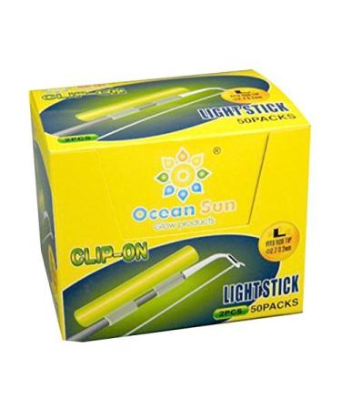 Saim Fishing Glow Sticks 2.7 x 3.2mm L Dry Type Snap Clip On Fishing Rod Top Glow Stick 50 Bags 100 Pcs