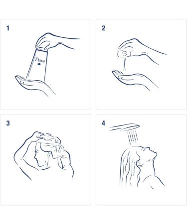  Dove Dove - Pack of 6 bottles of 2-in-1 Shampoo and Conditioner for daily hydration - 250 ml - Buy Online on GoSupps.com