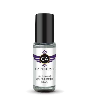 CA Perfume Impression of Jo M Violet & Amber Absol For Women & Men Replica Fragrance Body Oil Dupes Alcohol-Free Aromatherapy Sample Travel Size Concentrated Long Lasting Roll-On 0.14 Fl Oz/4ml-X1