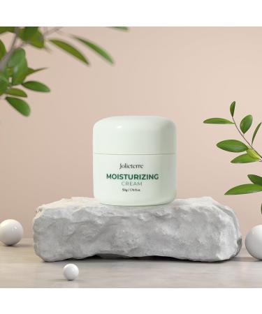 Jolieterre Moisturizing Cream Deep Hydration with Centella Asiatica & Donkey Milk Peptide Soothing & Anti-Aging Face Cream for Dry Sensitive and Mature Skin 50ml