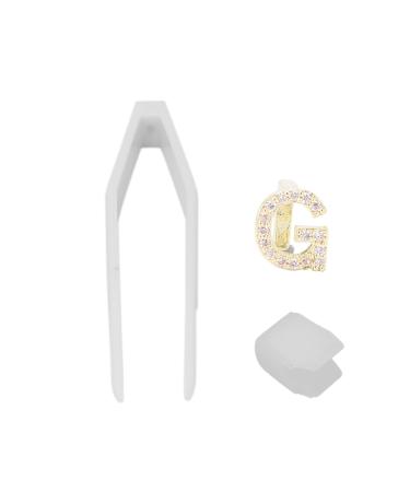 Verdant touch tooth rail made of metal coated English letter G for cosplay festival party hip hop gold -colored metal hip hop jewelry