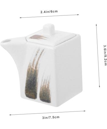 HOMSFOU 3pcs Ceramic Sauce Vinegar Pot Vintage Soy Sauce Dispenser Japanese Oil Cruet Ceramic Soy Sauce Dispenser Olive Oil Dispenser Sauce Jar Liquid Ceramics Chili White Storage Bottle - Buy Online on GoSupps.com