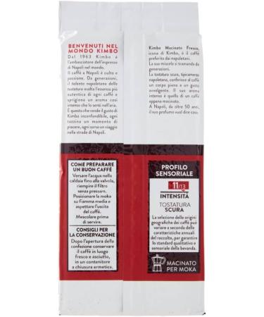 Kimbo Macinato fresco caffe' italiano Caff Macinato Italian Caf moulu convient pour cafeti re Moka Lot de 4x 250 gr + Italian Gourmet polpa 400g - Buy Online on GoSupps.com