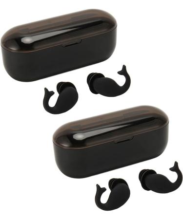 Sleeping Earplugs Silicone Earplugs Super Soft Black 2 Pair NRR 40dB Triple Protection for Noisy Places - Buy Online on GoSupps.com