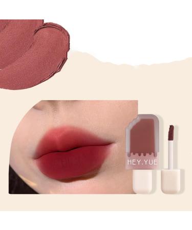 Ycagrain 6PCS Lip Gloss Velvet Satin Lipstick Lip Ice Cream Lip Glaze Waterproof Long Lasting Beauty Woman Lips - Buy Online on GoSupps.com