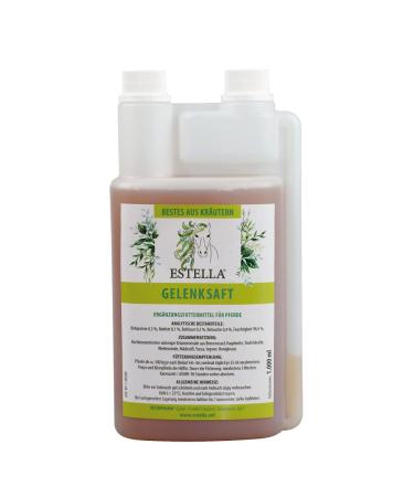 Estella joint juice (1 liter dosing bottle) - new - for horses with joint complaints such as osteoarthritis tendon or ligament damage - stop lameness with herbal juice