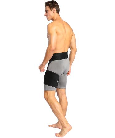 Groin Support Compression Brace for Hip & Thigh - Sciatica & Hamstring Wrap | International Shipping Available - Buy Online on GoSupps.com