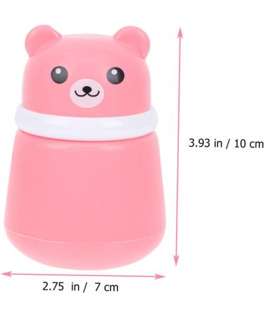 PLAFOPE 2pcs Bear Powder Puff Box | Travel Baby Powder Container Set - Pink | Food Grade PP | Baby Powder Lotion, After-Bath Powder, Sponges | 10X7CM - Buy Online on GoSupps.com