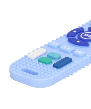 Cartoon Silicone Teething Toy for Toddlers - Educational TV Control Toy (Blue) - Buy Online on GoSupps.com