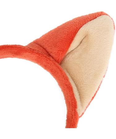 Plush Fox Ear Headband Animal Ears Hairband Cosplay Costume Headband Hair Hoop Headwear Halloween Party Hair Accessories - Buy Online on GoSupps.com