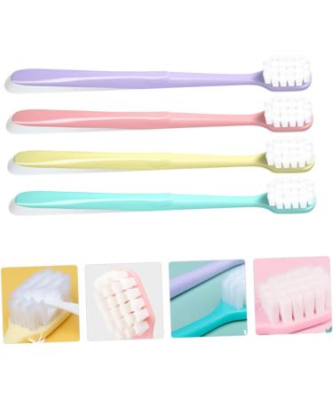 Beavorty 4 Party Toothbrush Set | Soft Cotton Fur Gentle Bristles for Adults | Ideal for Men & Women - Perfect for Body Care - Buy Online on GoSupps.com
