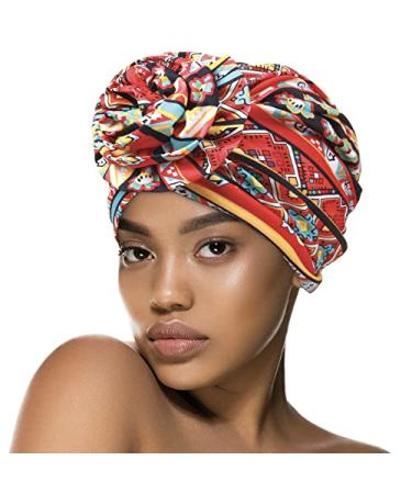 Donna Rose Turban 1PC Soft Spandex Fashionable Turban Day & Night One Size Short or Long Curly Hair Straight Hair Orange